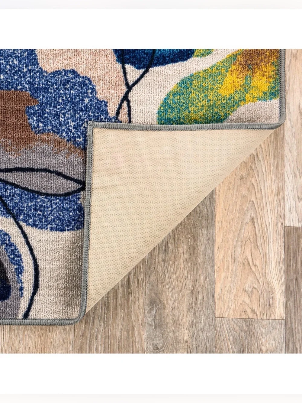 Floral Non-Skid Door Mat/Area Rug (NEW)